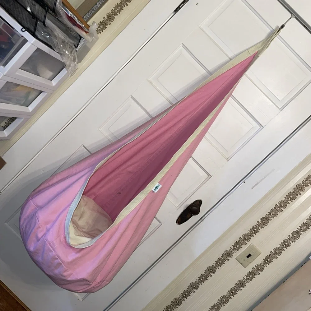 Hanging‎ Chair Swing Kid Movement Regulation Calm Zen Safe Space Pink
